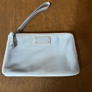 Kate spade wristlet purse bag wallet nylon blue cloud cover